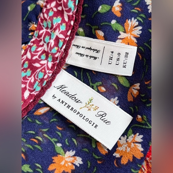 ANTHROPOLOGIE Prairie Blouse Sz 0 - Picture 11 of 12